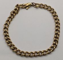 A 9ct gold curb link bracelet, total weight 18.1g Location: