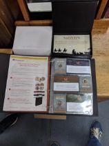 The Westminster Roman Britain Coin Collection in one album, and a box of The Nativity