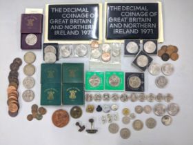 Mixed British and world coinage to include British commemorative crowns boxed 1951 Festival of