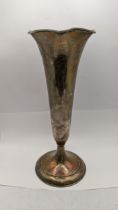 A sterling silver tulip weighted vase Location: