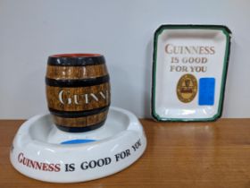 Mintons Guinness advertising china comprising an ashtray GA/A/106, and a matchbox holder combined