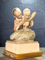 Royal Copenhagen porcelain figure group ' Fairy Tale 1' after Gerhard Henning, dated 1955