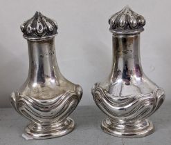 A pair of early 20th century silver condiments, hallmarked Birmingham 1904, 68.2g Location: