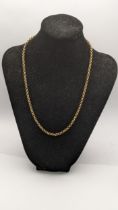 A 9ct gold belcher chain, total weight 16.4g Location: