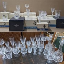 A collection of 96 Waterford Kylemore pattern crystal glasses, twelve different types of glasses and