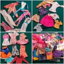 A large quantity of 1980's and 1990's Barbie, Sindy and other clothing and accessories together with