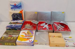 Mixed diecast model aircraft to include 3 limited edition Virgin Atlantic models in tin boxes with