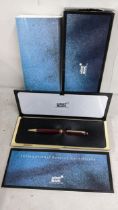 A Montblanc Meisterstuck ballpoint pen with original box and paperwork Location: