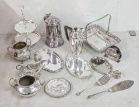 A late 19th century silver plated tankard along with other silver plated items to include a