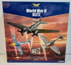 Corgi-Aviation Archive limited edition WW2 Blitz diecast aircraft models containing 3 planes, 1:72