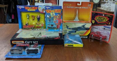 Mixed models to include; an incomplete Matchbox British Airways Gift set, a Matchbox Armstrong