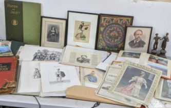 A large collection of mainly ephemera to include theatre programs, 19th century and later