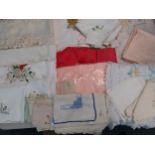 A quantity of vintage table linen, mainly 1950's -1980's to include napkins. Location:LWB