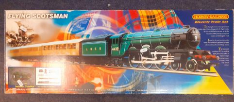 Hornby- A boxed OO gauge Flying Scotsman electric train set, incomplete (some pieces of track