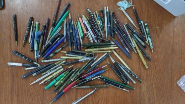 Over 80 vintage mechanical pencils, many different brands to include Eversharp, Mabie Todd Fine