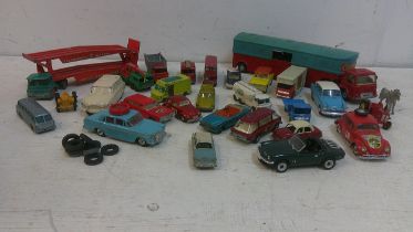 A collection of Corgi, Husky and Matchbox toys to include; a Corgi Major Toys - A Bedford Tractor
