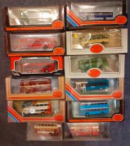 A quantity of mixed Exclusive First Editions boxed diecast model buses, 1:76 scale to include a