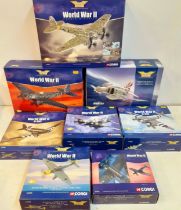 Corgi-Aviation Archive, 8 WW2 diecast model aircraft, 1:72 scale to include Europe & Africa AA