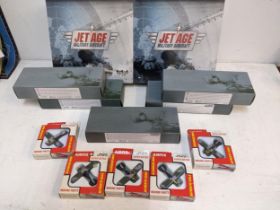 Model military aircraft and battleships to include Atlas Editions Bismarck, Yamato Scharnhorst,