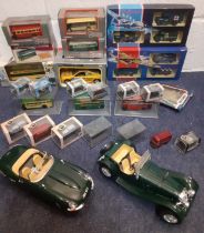 A quantity of diecast model vehicles, some boxed, to include Lledo Dambusters 50th Anniversary