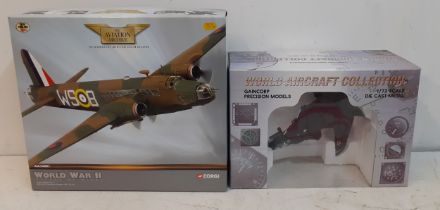 A Gaincorp Precision Model World Aircraft Collection diecast metal model, sale 1:72 and a 2004 Corgi