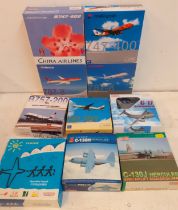 Dragon-A collection of 10 diecast model aircraft to include Warbirds Series and commercial airlines,