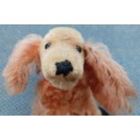 Steiff-A 1960's Waldi dachshund with red collar having no label to the ear.