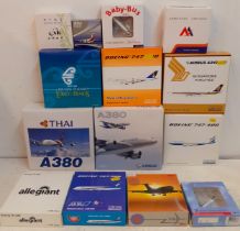 A quantity of mixed diecast model aircraft, 1:400 scale, to include JET-X models, Aragon and