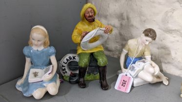 A Royal Doulton figure 'The Boatman' H.N number 2417 together with Royal Doulton 'Treasure Island'