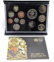 Royal Mint - The 2009 UK proof coin set, compromising of twelve coins, to include Kew Gardens 50p,