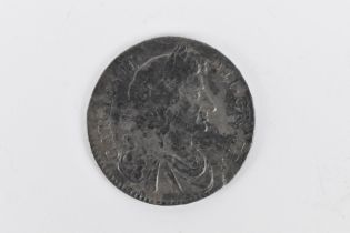 Wreck coins - H.M.S. Association - Charles II (1660-1685), Half Crown dated 1683, Fourth Laureate