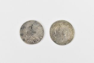 Wreck coins - H.M.S Association - William III (1689-1702), Sixpence, pair dated 1697, First Laureate