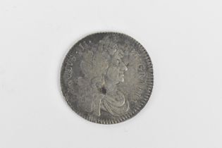 Wreck coins - H.M.S. Association - Charles II (1660-1685), Half Crown dated 1680, Third Laureate and