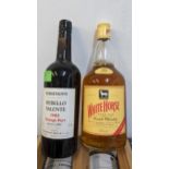 A single bottle of Robertson's Rebello Valente 1985 vintage Port and a single bottle of White