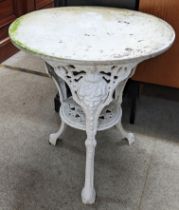 A Victorian cast iron pub table, 70.5cm h x 60cm w Location:G