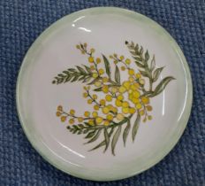 Moorcroft - a 'Wattle' circular plate, initialled to the reverse Location: 4:1