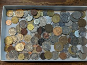A mixed collection of World coins to include USA, Australia, France, Barbados, Turkey and others