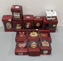 A selection of Villeroy and Boch Christmas related items to include Christmas tree ornaments along