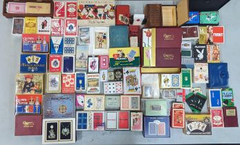 A collection of mixed 20th century playing cards to include Warren & Ault, Waddingtons, ' The forces