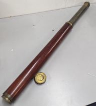 A 19th century Nairne ' Gornhil' London, Day & Night, telescope, having a mahogany case A/F and
