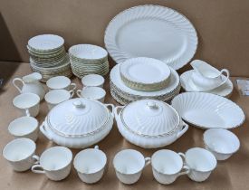 A Wedgwood Gold Chelsea pattern part dinner and tea service Location: LAM