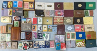 A collection of mixed 20th century playing cards to include flying wheel, the New Bond, Eagle,