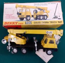 Dinky-A boxed Coles Hydra truck 150T, Number 980, in original box (A/F) Location: 1.5
