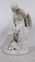 A 19th century Minton Parian ware figure of Clarinda signed John Bell 1848, 33cm h A/F Location:
