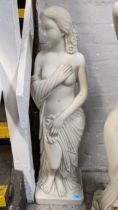 A composition garden statue of a semi-nude classical female, 84cm h Location: FOYER