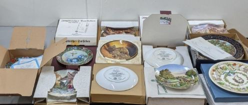 A group of mixed collectors plates to include Wedgwood Robert burns, Natures Caress and others