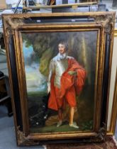 A modern oleograph, portrait of the Second Earl of Warwick, framed Location:A3B