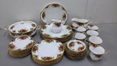 A Royal Albert Old Country Roses pattern dinner and tea service Location: A3F