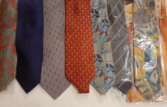 Seven gents ties, mostly silk examples, to include the designers Christian Dior, Liberty (x2),