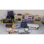 A selection of boxed and loos toy cars to include boxed Dinky 943, 197 and others Location: